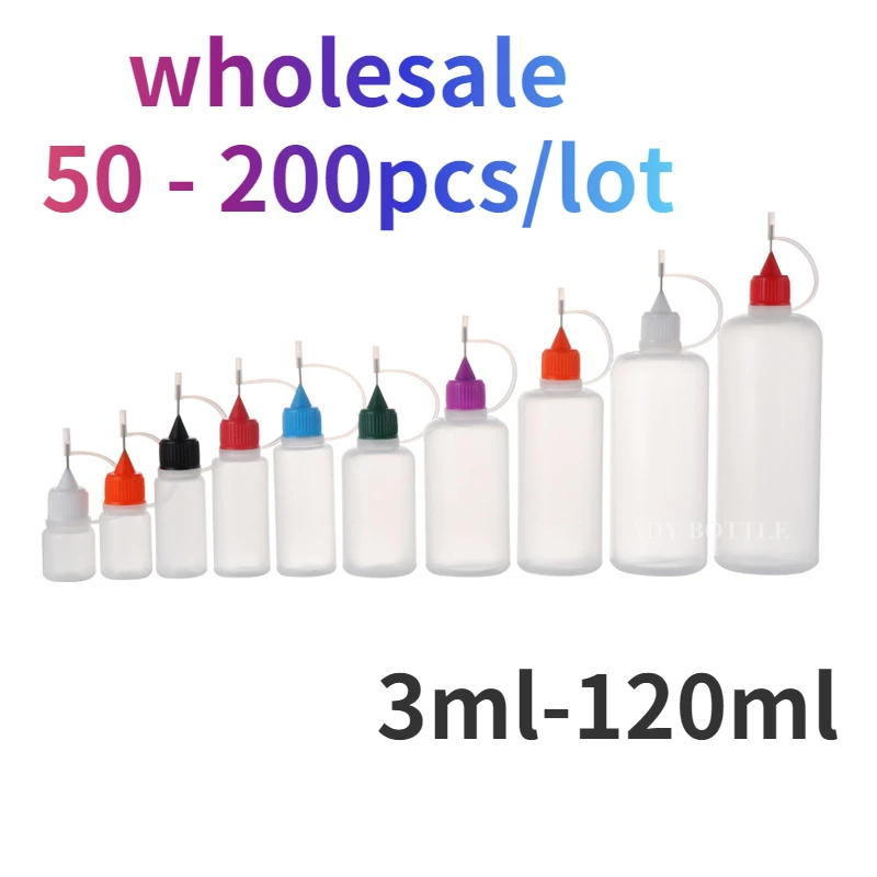 Best of 3ml-120ml Sharp-mouth Bottle Transparent Plastic Squeezable Needle Bottles Refillable Bottle Color Paste Bottle Dye Bottling Reviews & Tips