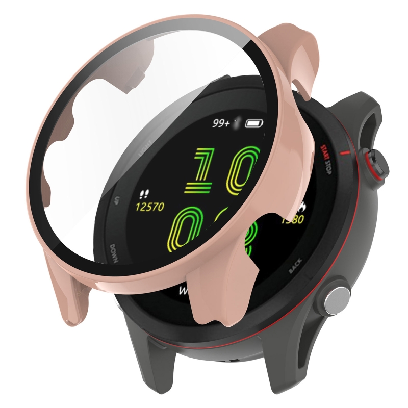 Für Garmin Forerunner 255/255S/955 Gehärtetem Glas einteiliges Shell Schirm-schutz Fall Smart Uhr PC Screen Protector Shell – Detail 3