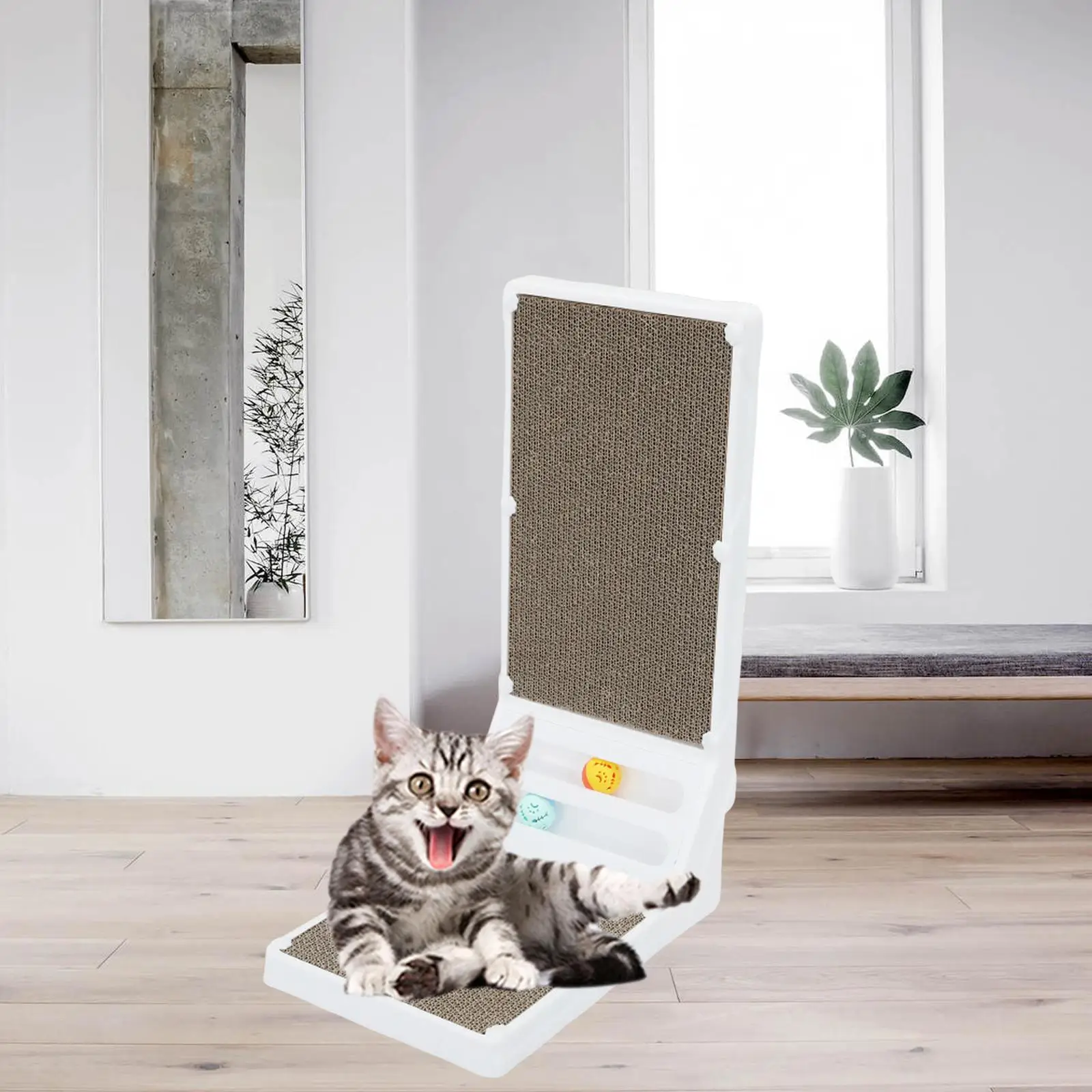 Cat Scratcher Corrugated Cardboard Furniture Protector Scratching Bed Scratching Toy Scratch Pad Cat Scratching Post for Kitten