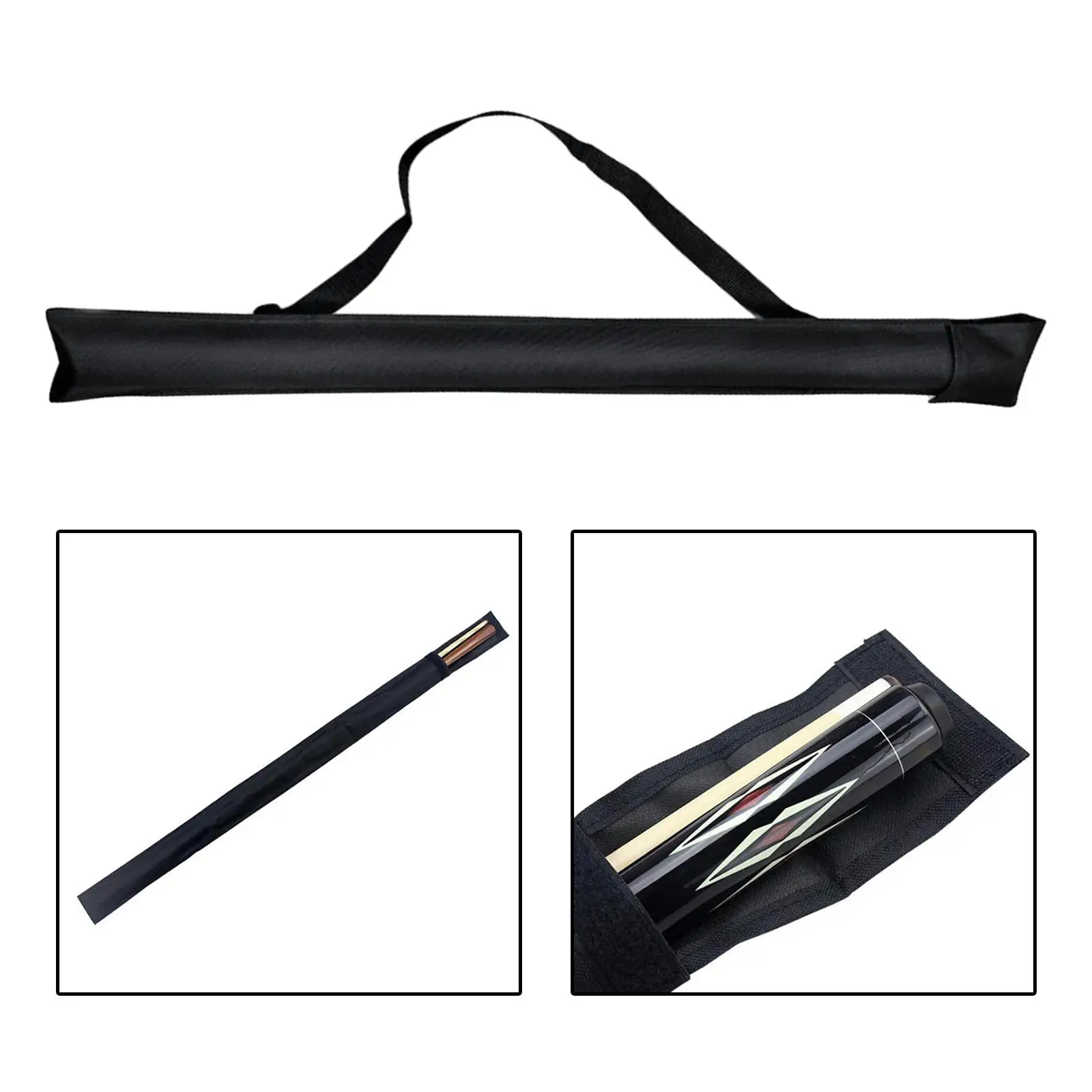 Pool Cue Case Adjustable Shoulder Strap Portable Durable Billiard Stick Storage for 1/2 Snooker Billiard Stick Rod