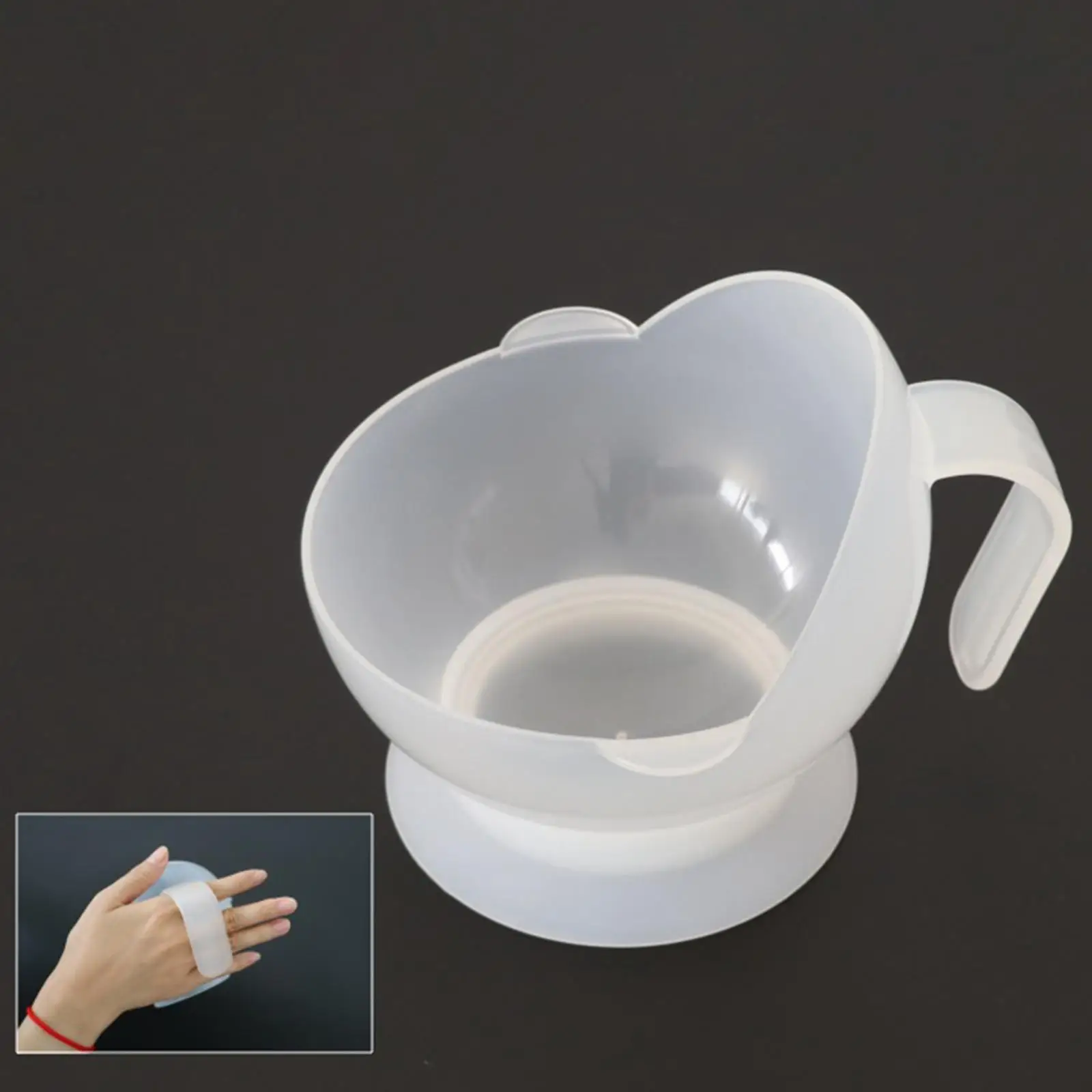 Spill Proof Scoop Bowl Eating Aid with Suction Base Handicapped Elderly