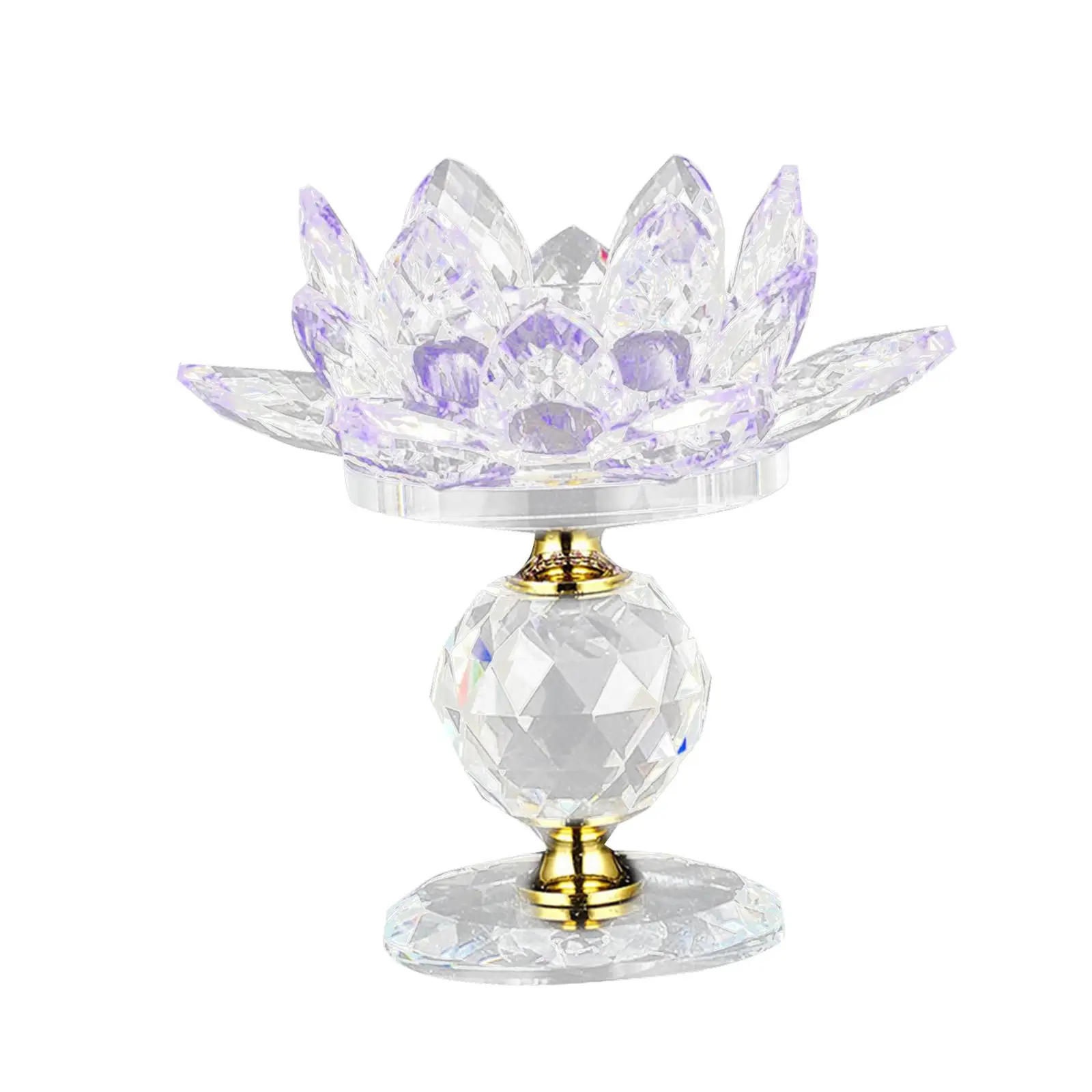 Crystal Glass Lotus Candle Holders for Home Decoration Votive Tealight Holders Wedding Gift