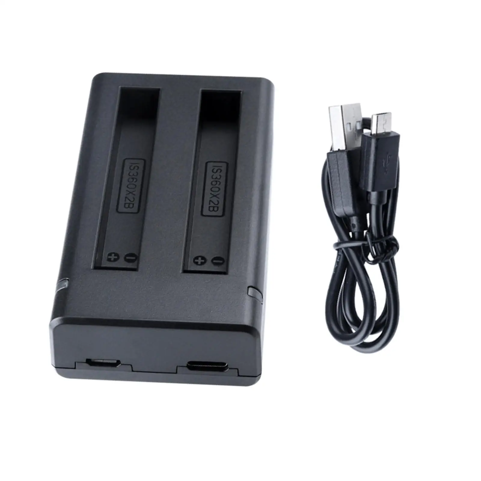 Camera Battery Charger ABS Plastic Dual Battery Charger for Insta 360 One x2