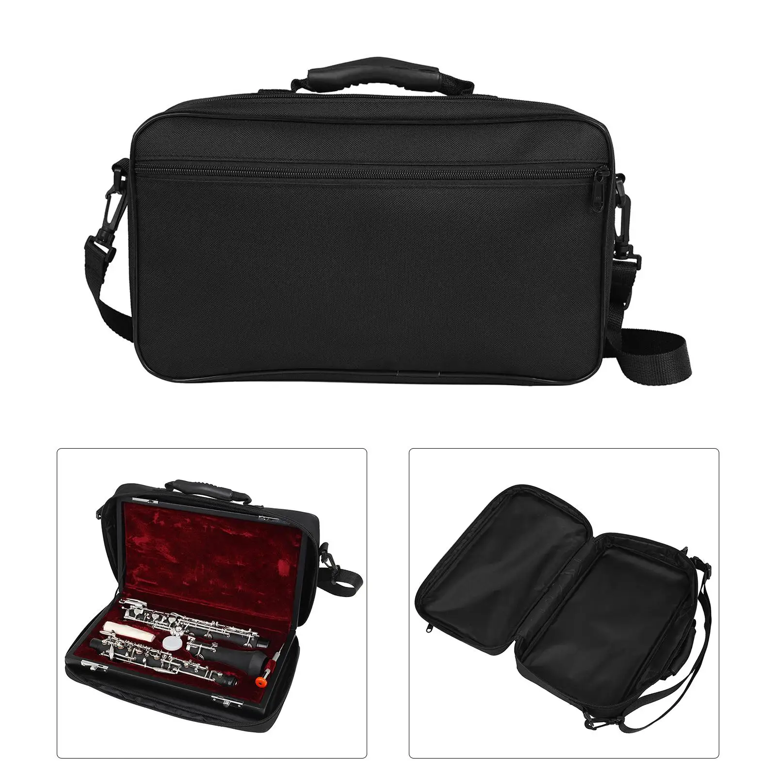 Oboe Carry Case, Wind Instrument Storage Zipper Shoulder Bag, Thickned