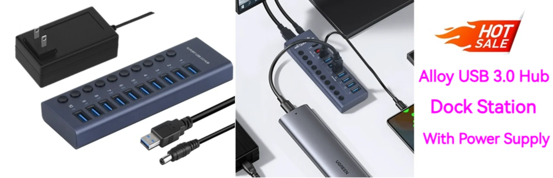 Tongdaytech-Carregador Multi USB, Estação de Carregamento para