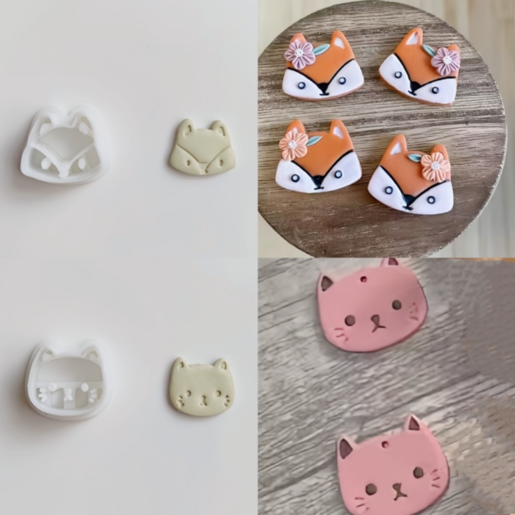 Tier Serie Mini niedlichen Hund/Affe/Kaninchen/Eule/Frosch geformte Ton formen für DIY handgemachte Schmuck Ohrringe Dekoration Ton schneider – Detail 7