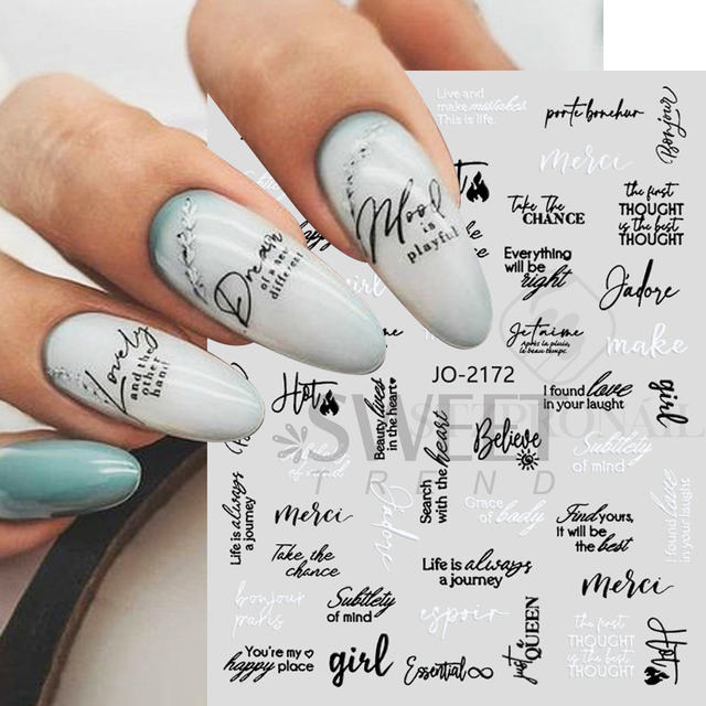 Black & White Louis - Nail Art Sticker — Glitz Accessories & Such.