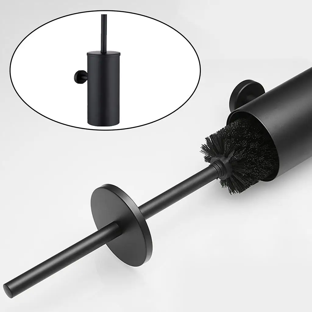 304 Stainless Steel Toilet Brush and Holder Detachable Brush  Bristles Deep-Cleaning