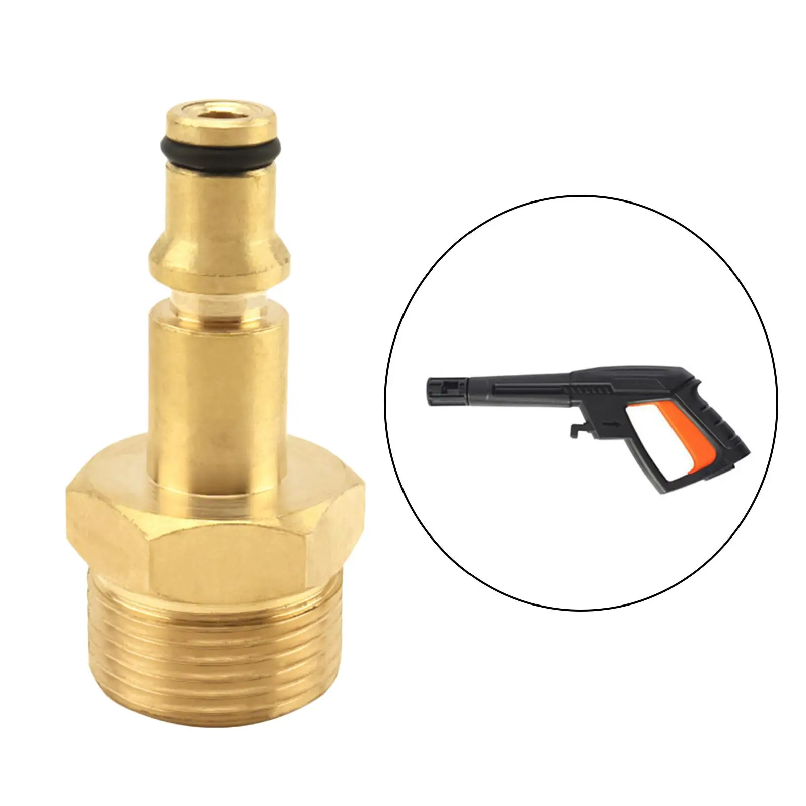 Hose Adapter Brass Fittings Hose Repair Kit Convert Joint Cleaning Kit for Yili Long Pressure Washer Household Car Wash
