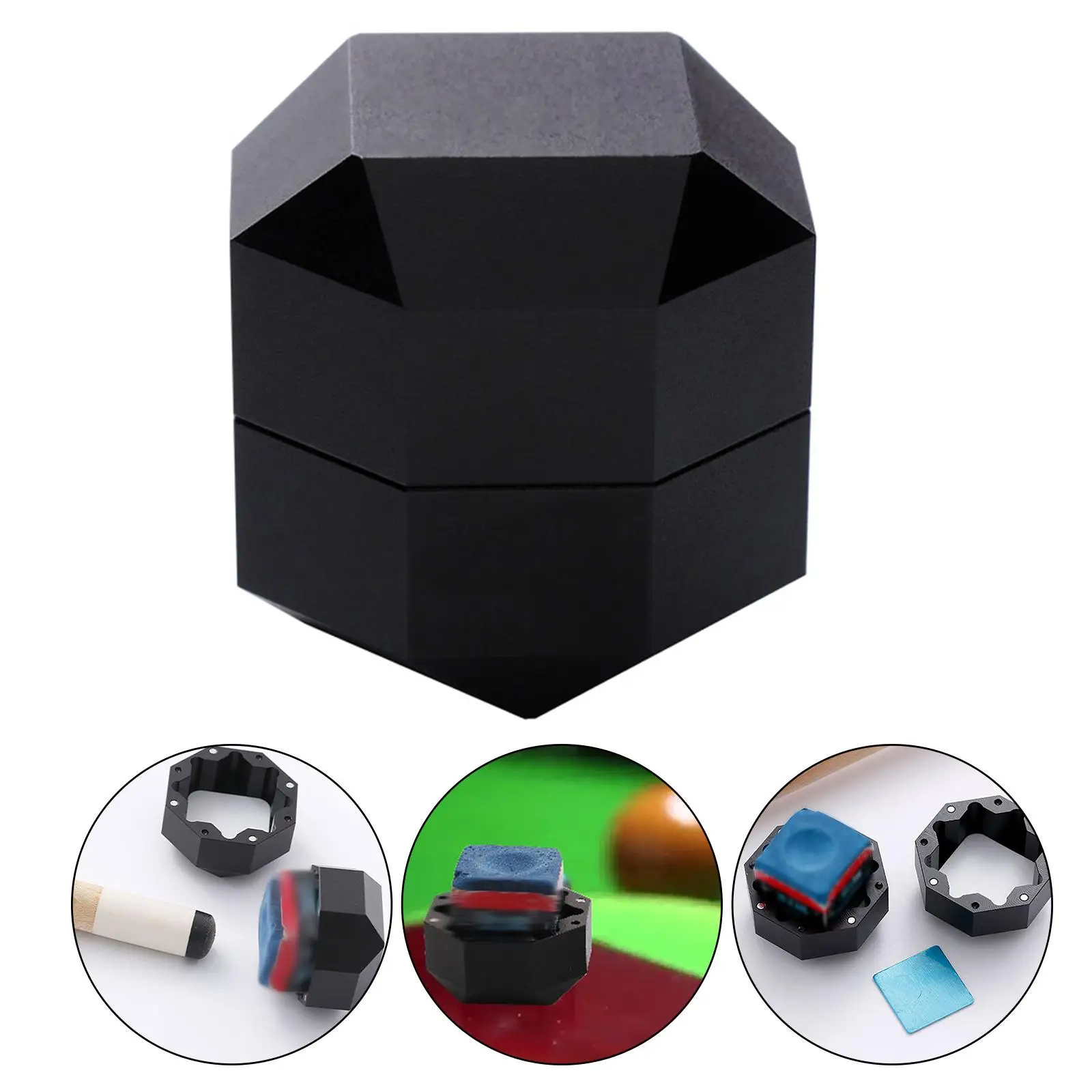 Durable Pool Cue Chalk Holder Case Box Organizer Cup Billiards Accessory Aluminium Practical Tool Container