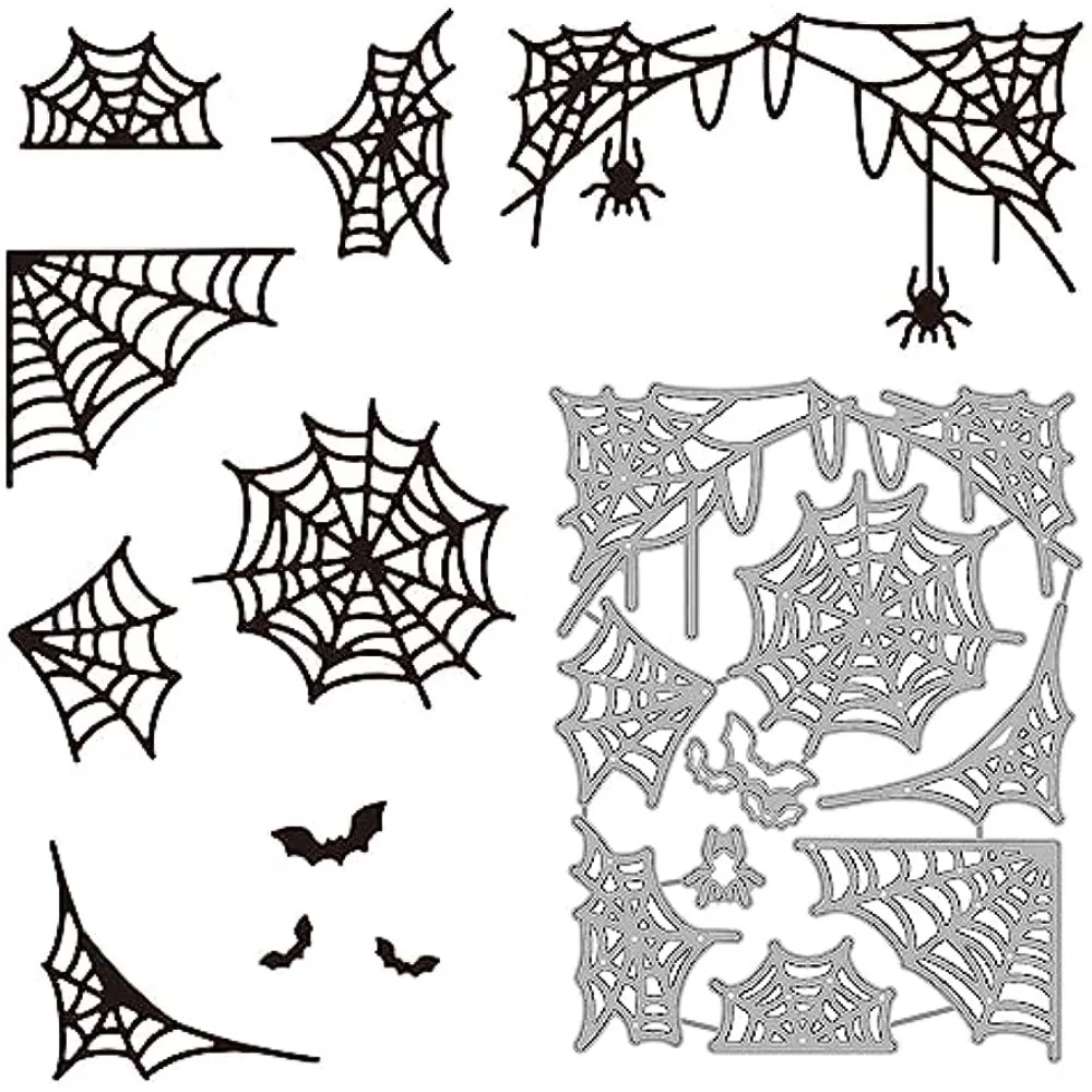 Halloween Aranha Web Corte Morre para Scrapbooking