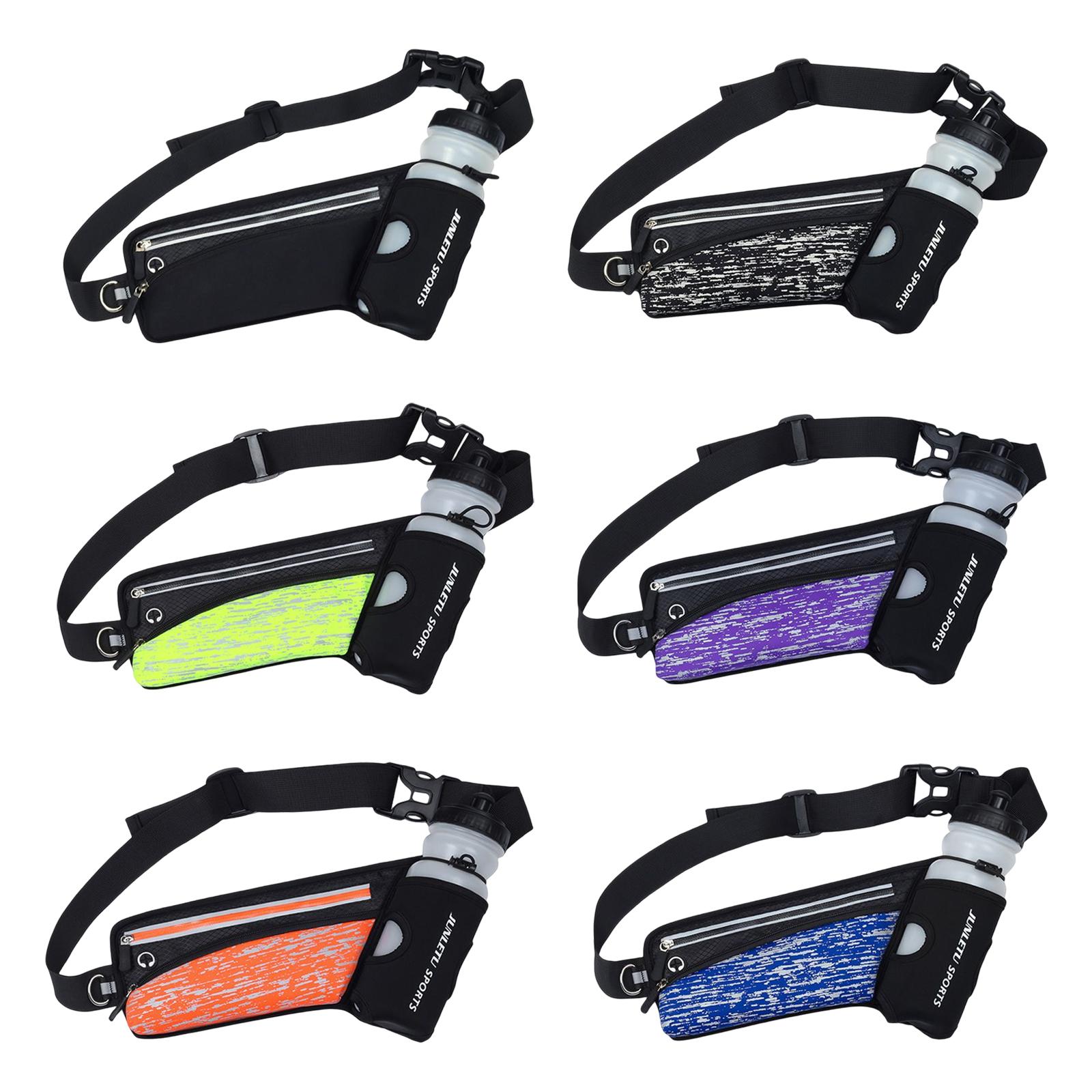 Running Belt Fanny Bag Sports Pockets Women Men with Headphone Hole Purse Waist for Workout Runners Mountaineering Fitness
