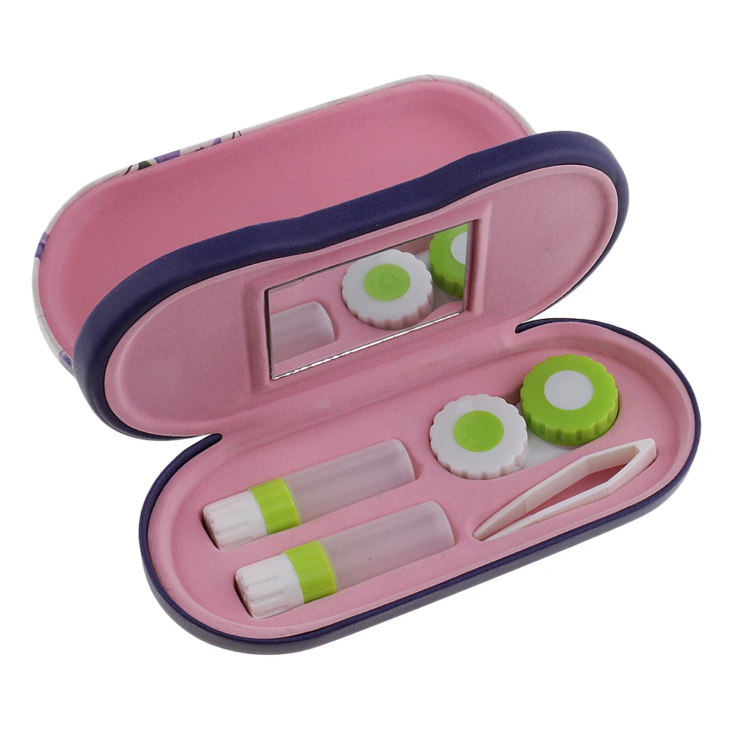 Double Layer Eyeglasses Glasses Case Contact Lens Container Travel Carry Box