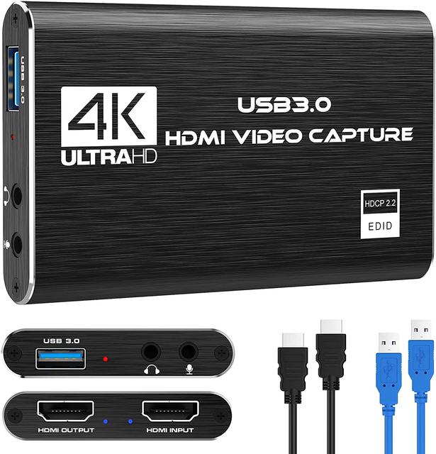 4K Audio Video Capture Card USB 3.0 HDMI-compatible Video