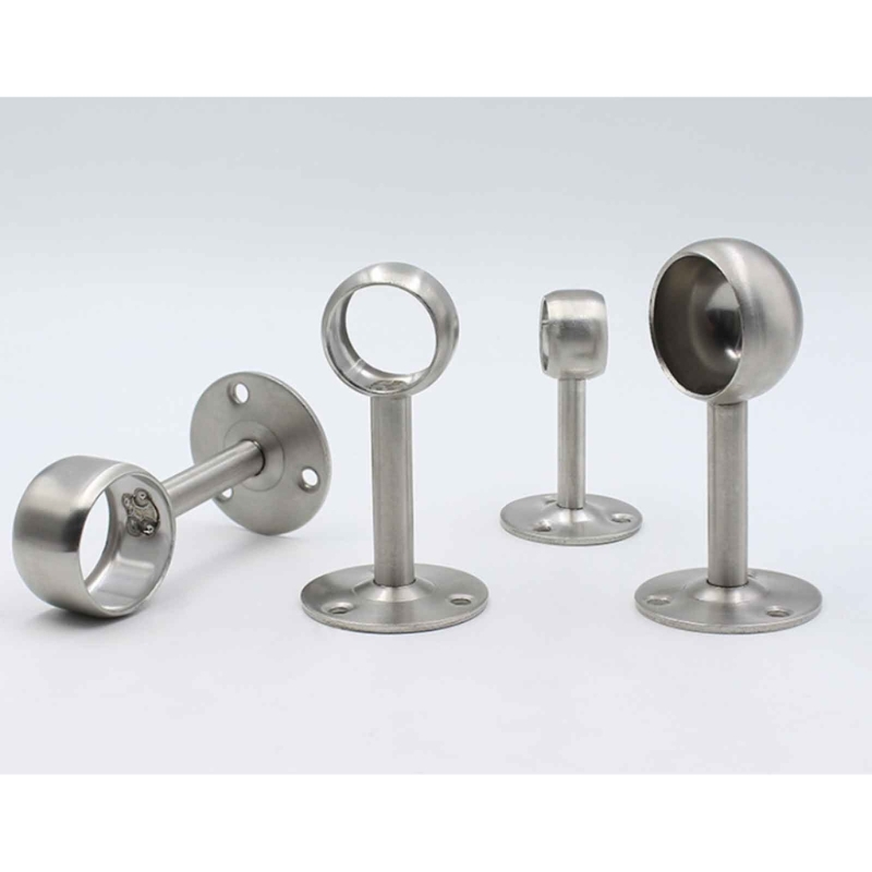 Description Picture 6 of itemP82D 2Pcs Stainless-Steel Ceiling-Mount Bracket Wardrobe Closet End Heavy Duty Shower Curtain Rod Flange End Supports