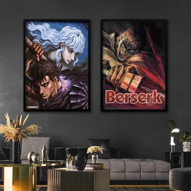 SHAHU Berserk Anime Poster for Bedroom Aesthetic Wall Decor Canvas Wall Art  Gift 12x18inch(30x45cm)