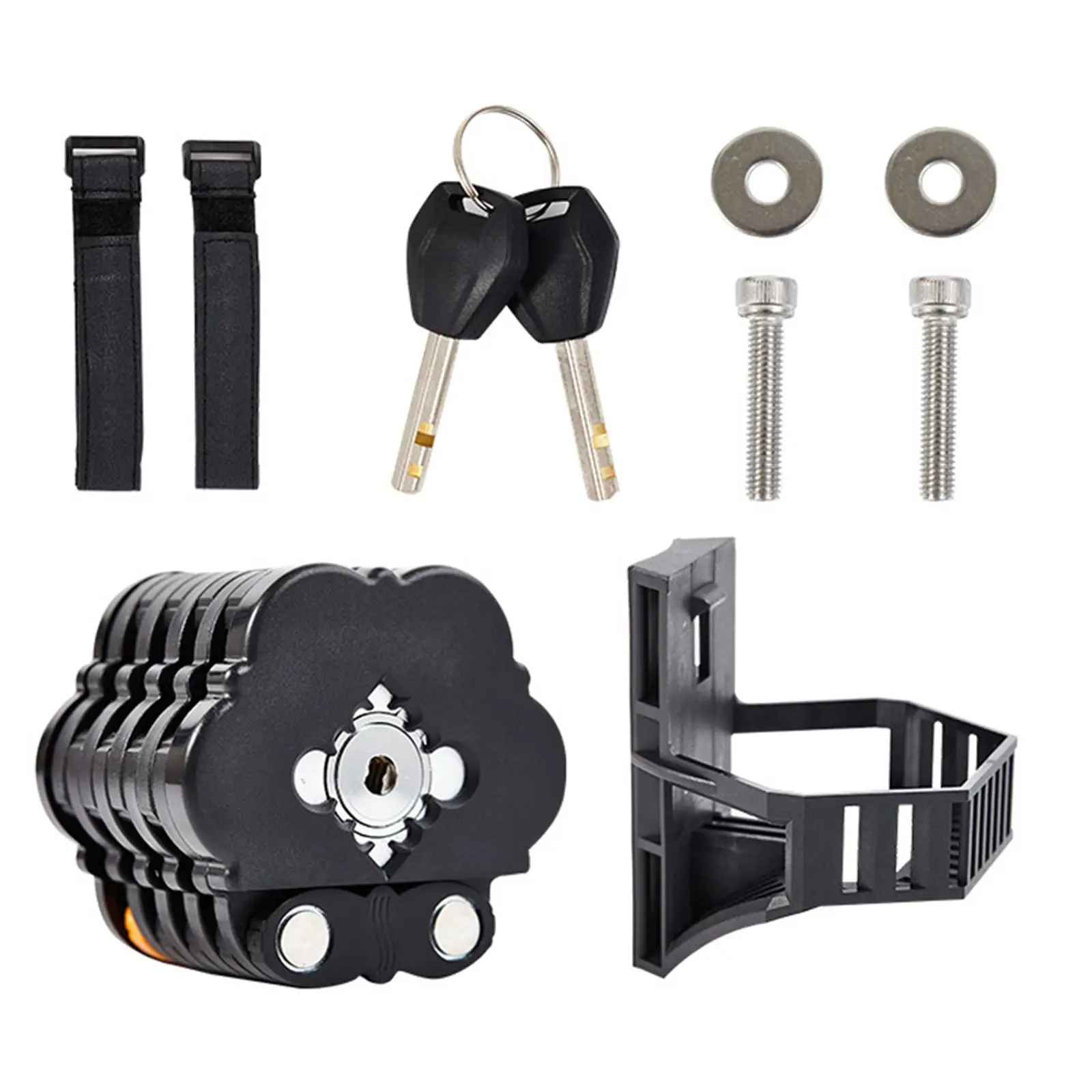 Folding Bike Lock Strong Security Parts Accessories Bike Chain Lock Anti Theft Bicycle Lock for Bicycle Mountain Bike Road Bike