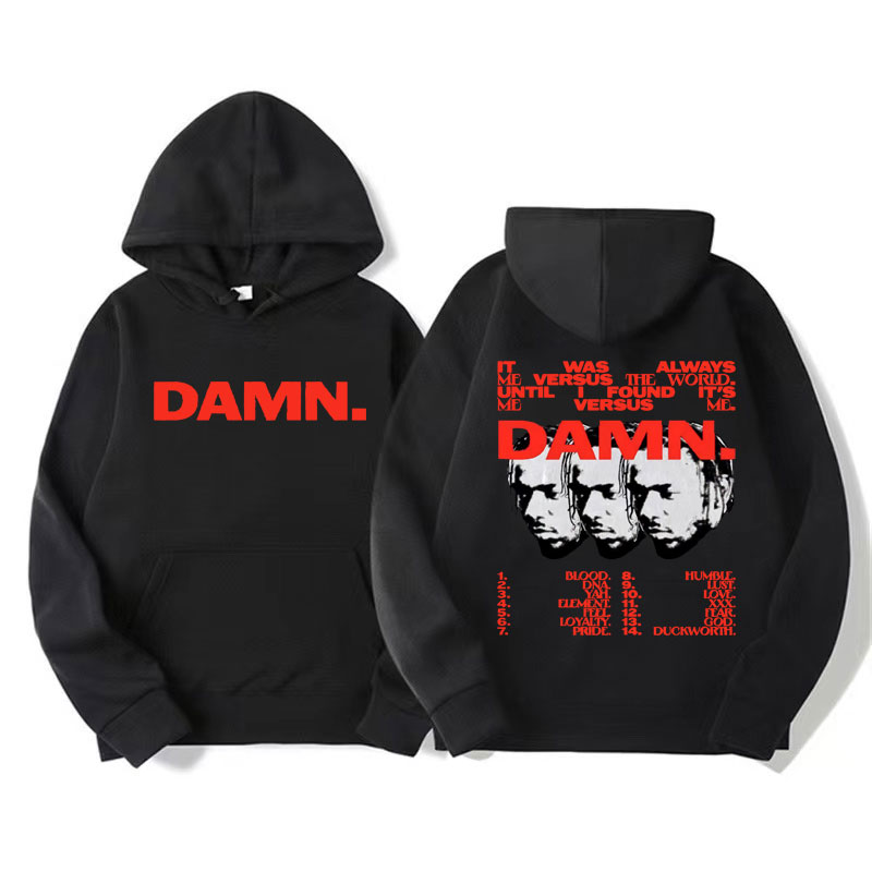 Title 2, Kendrick Lamar Damn Print Hoodies Rap Hip Hop V...