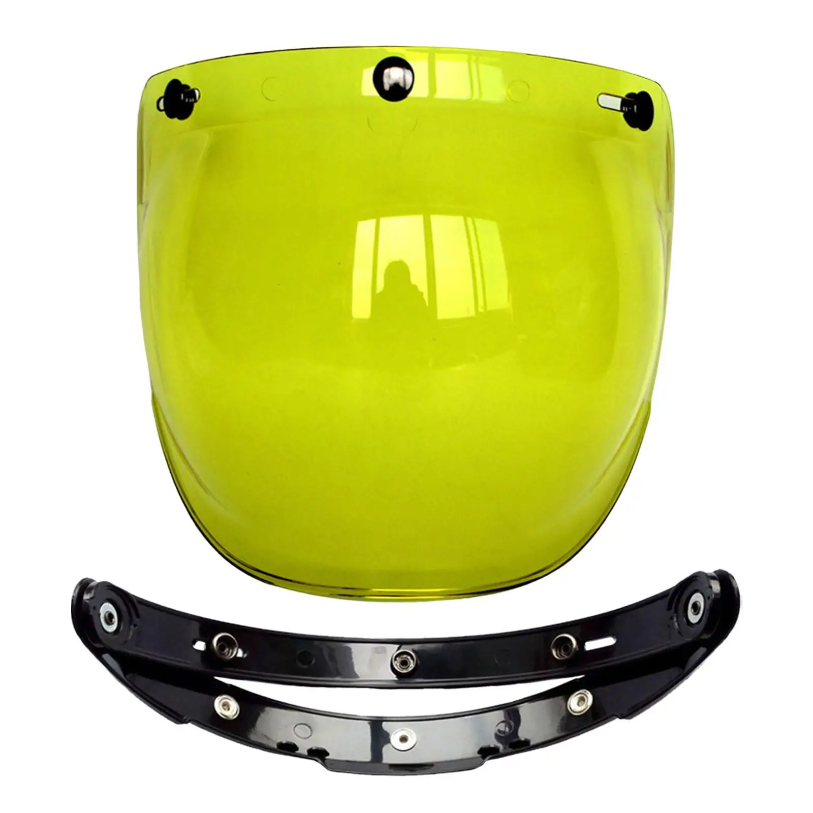 Bubble 3 snap visor shield with visor base attachment, fits open helmets