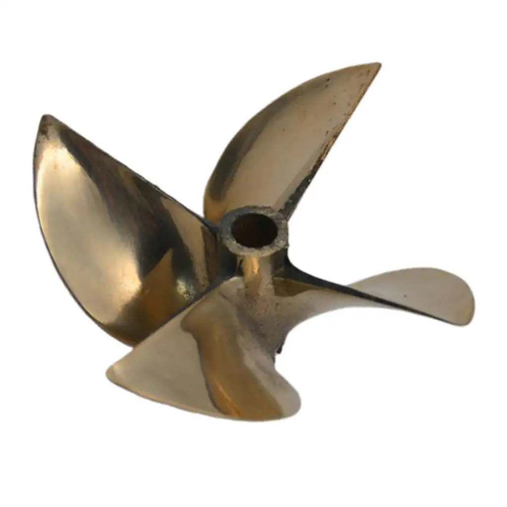 Copper Racing RC Boat 4-Blade Left Bronze Propeller 26cc 67mm Diameter