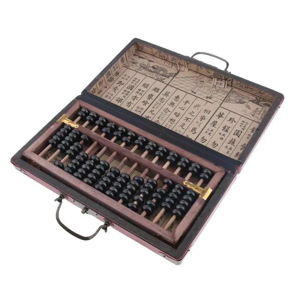 Traditional Chinese Bead Arithmetic Abacus Classic Calculate Counting Crafts