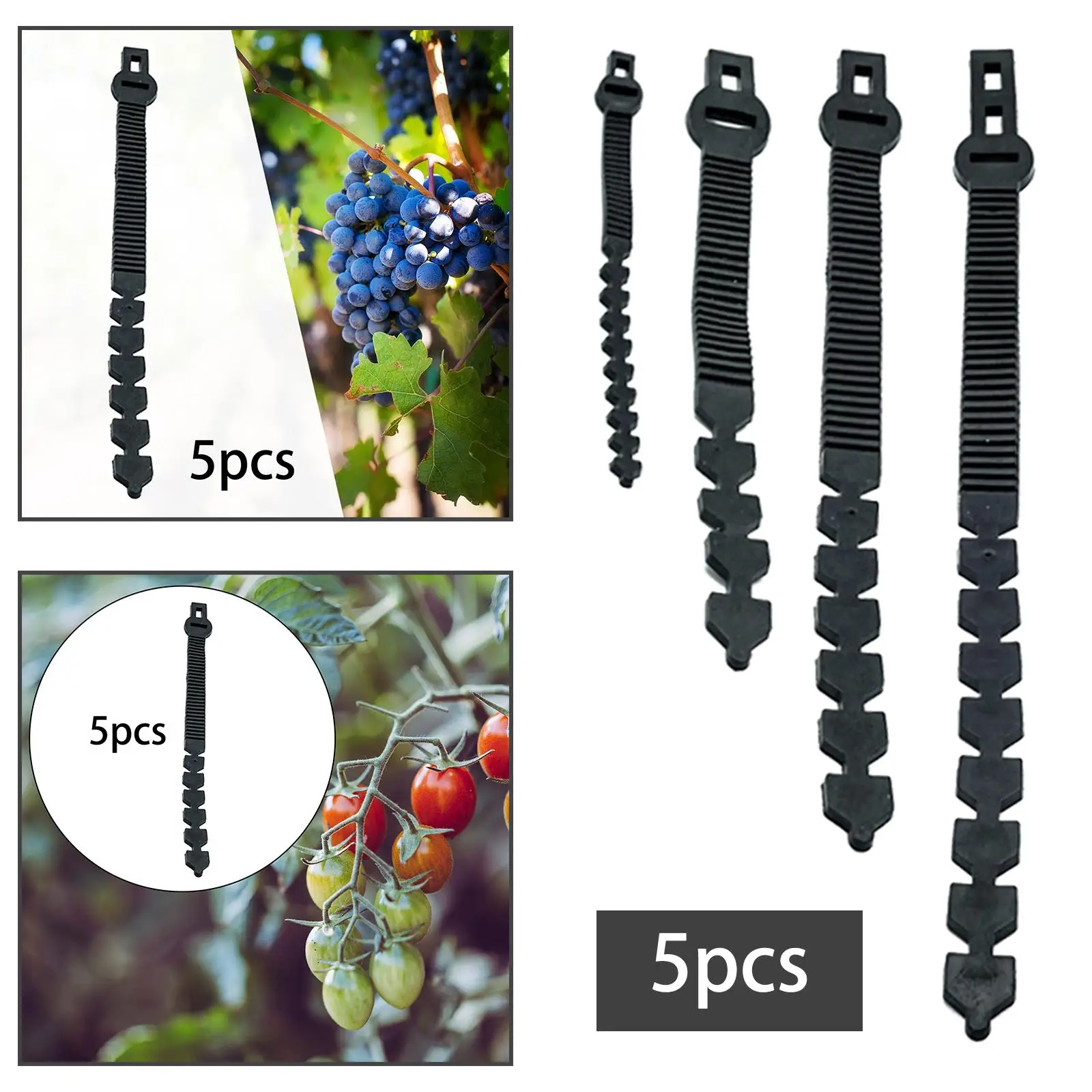 5x Adjustable Interlock Garden Tree Ties Locking Strap Tree Ties Straps Supports for Outdoor Tree Plant Support Garden