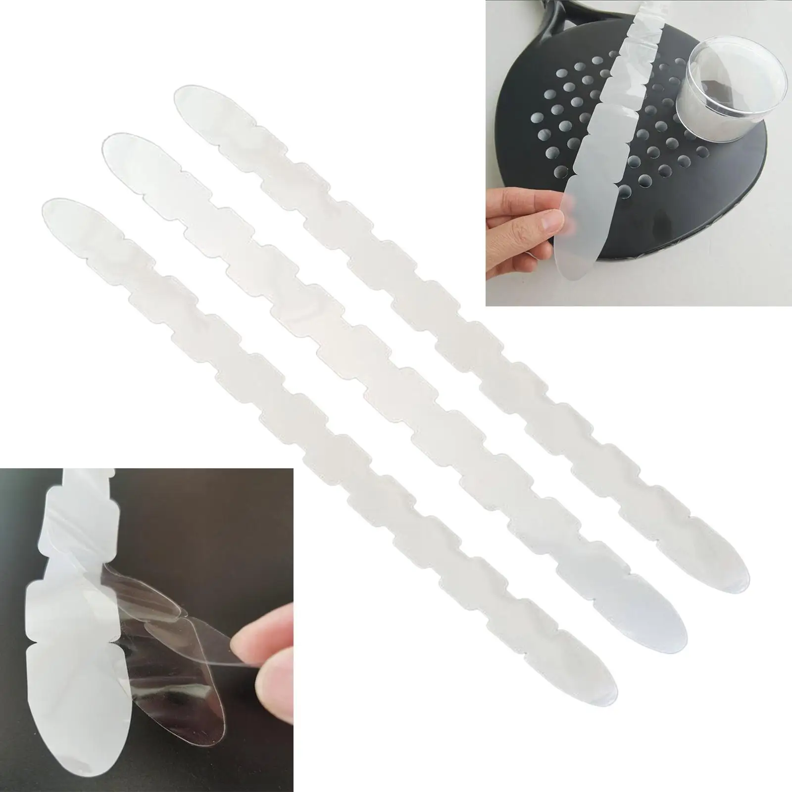 3Pcs Tennis Racket Head Protection Tape Protector Racquet Guard Tape Sticker