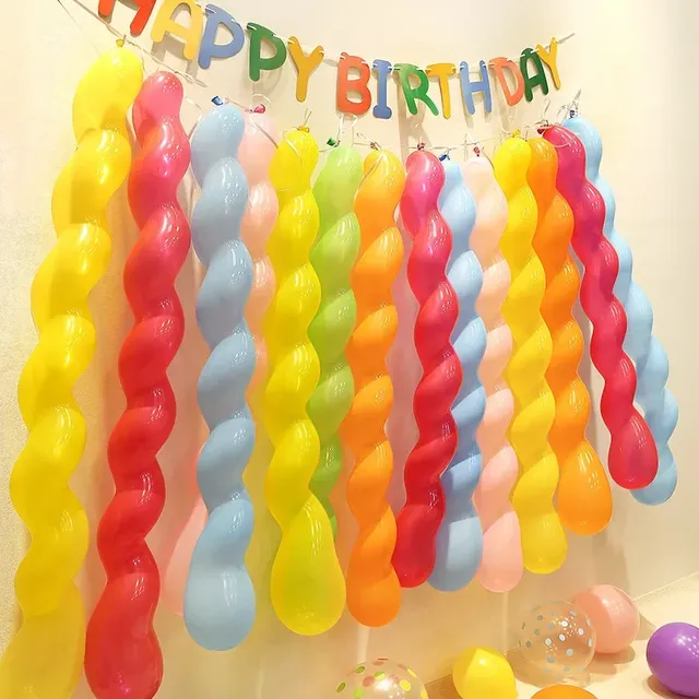 Spiral Twisted Latex Balloons 100Pcs 13