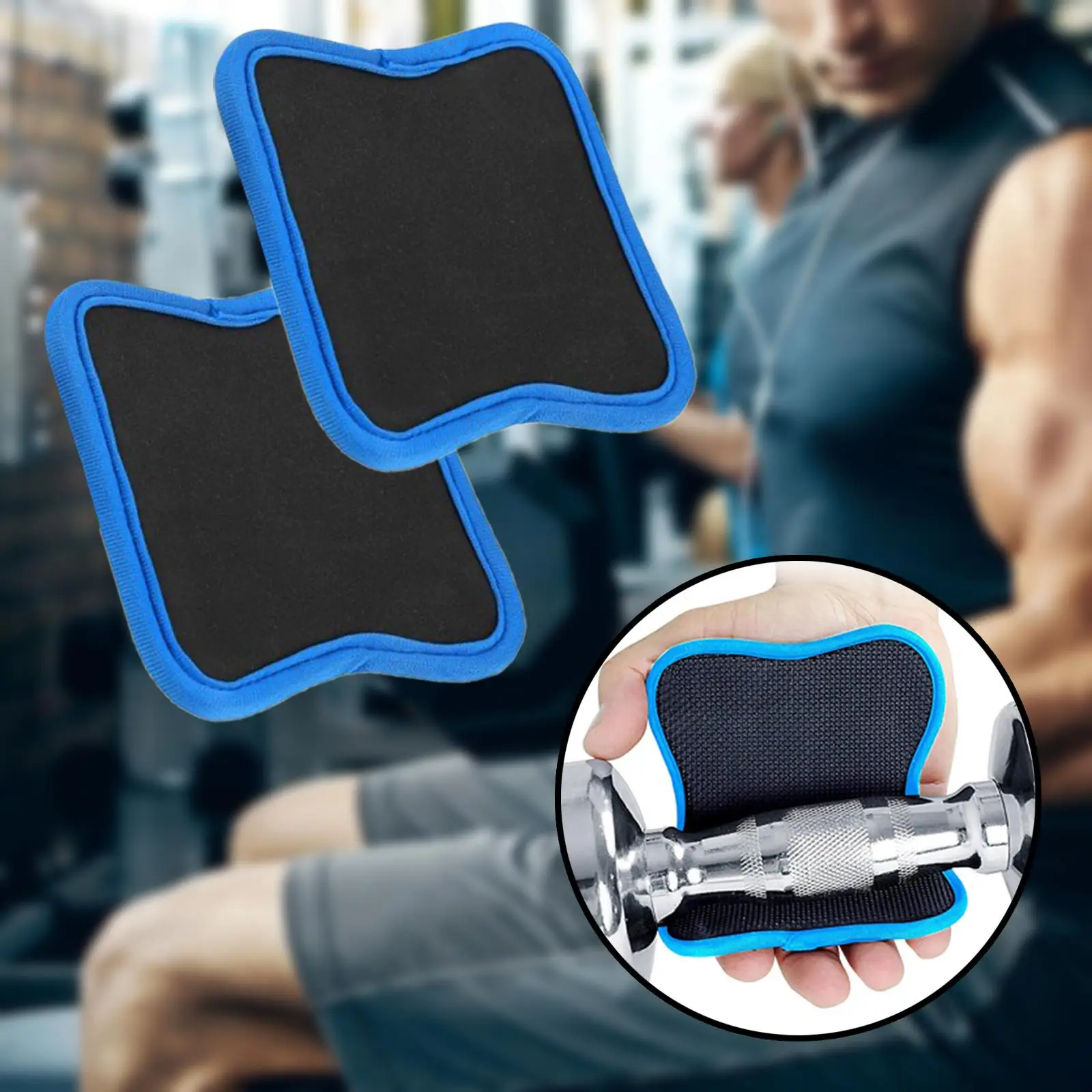 2 Pieces Gym Grip Pads No Sweaty Hands Protector Workout Pads Pull up Comfort for Dumbbell Fitness Sports Training Women Men