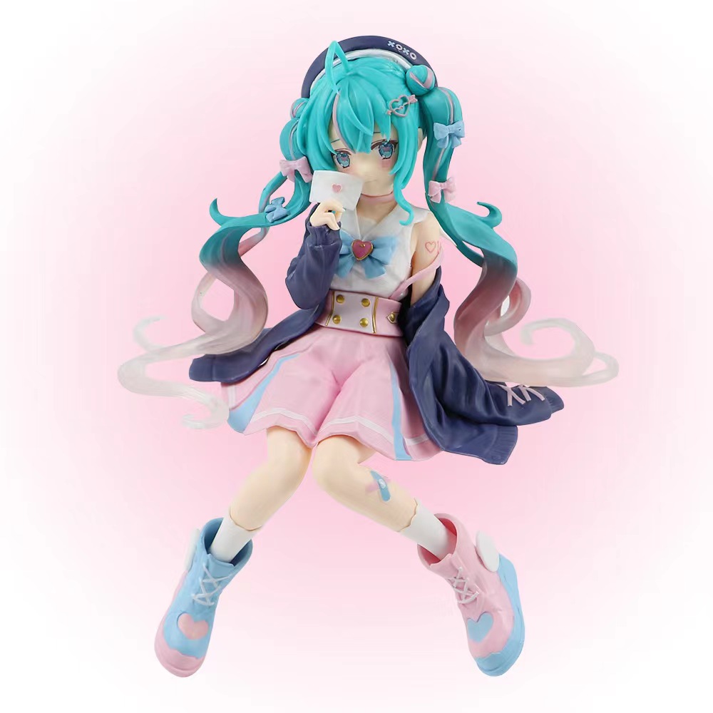 Аниме-фигурка FuRyu VOCALOID Hatsune Miku, искусственная лапша, настольное  украшение, ПВХ фигурки, модель для подарка, 15 см | AliExpress