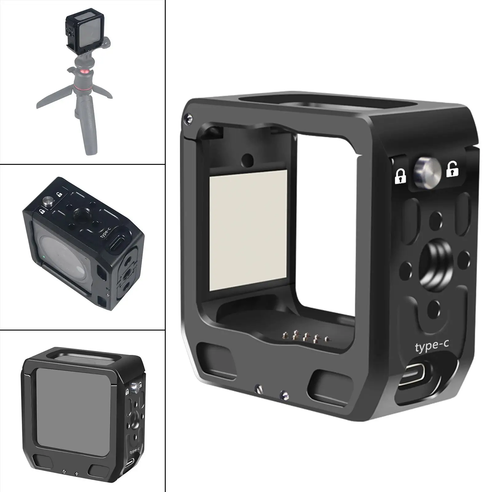 Camera Protective Frame Aluminum Alloy Protection Cage Case For DJI Action 2 Sports Camera Accessories