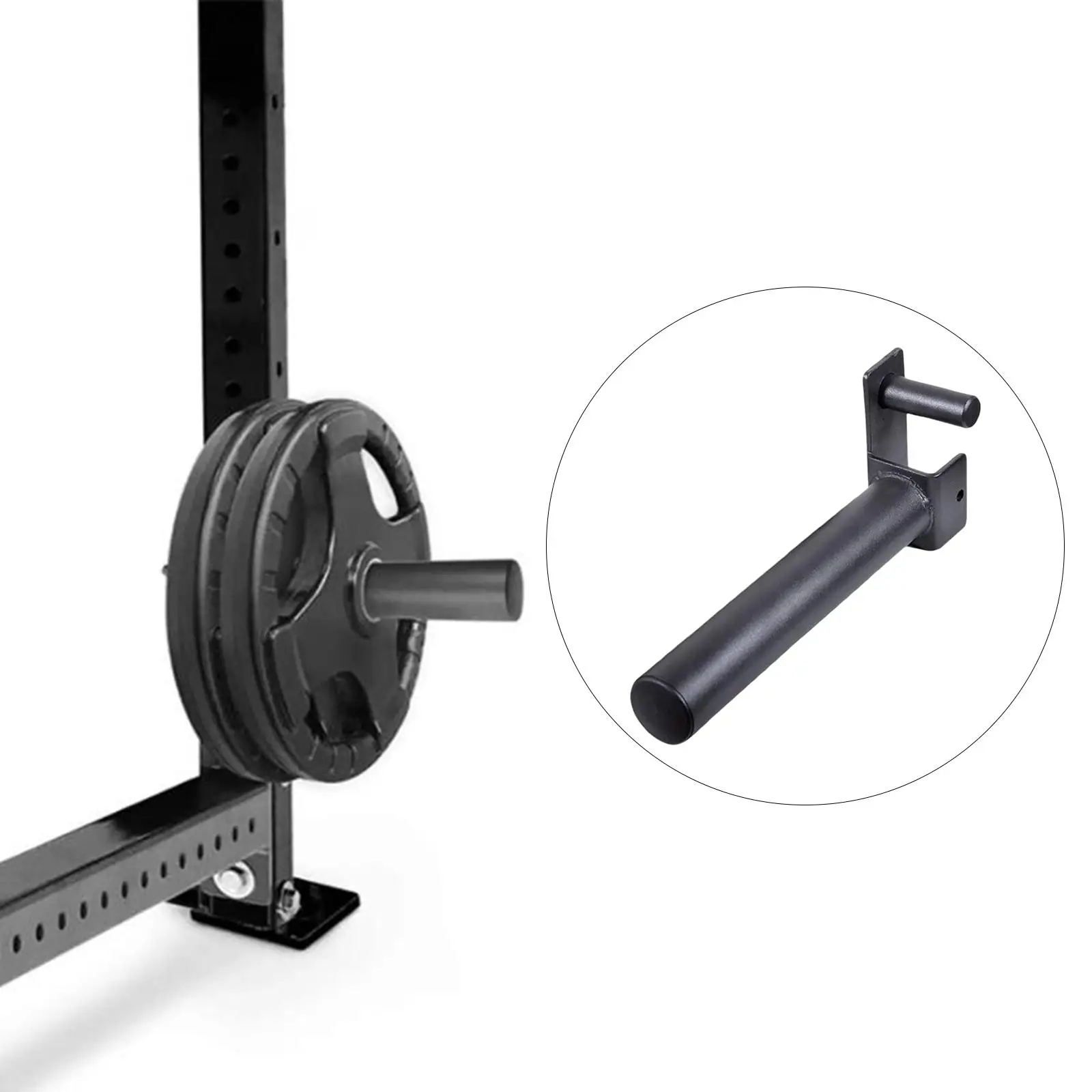 Weight Plate Holder Power Rack Attachment Home Gym Support Stand Organizer
