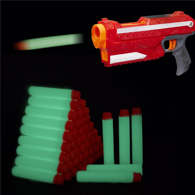 Bala De Recarga Suave Para Arma De Brinquedo Nerf, Brilho Branco