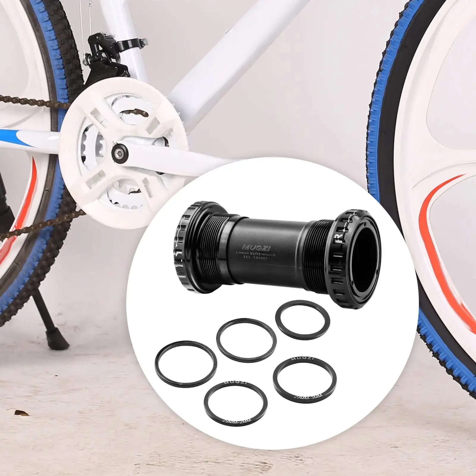 Bike Bottom Bracket Crankset Parts with Washer 29mm Sturdy High Strength Screw