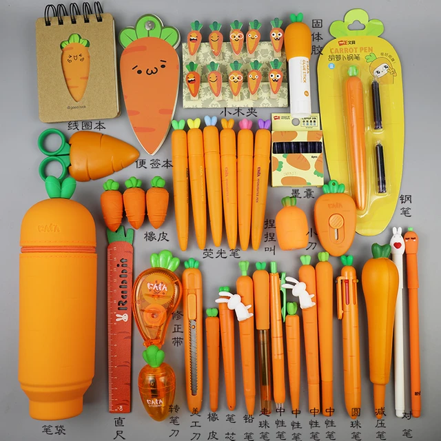 SASHI - Set: Squishy Carrot Medium Notebook + Pen