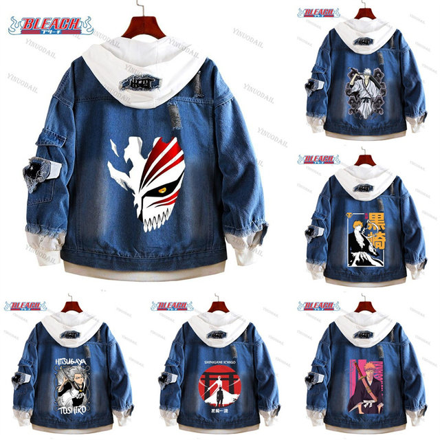 Ichigo Inoue Orihime BLEACH Denim Jacket Anime Fifures