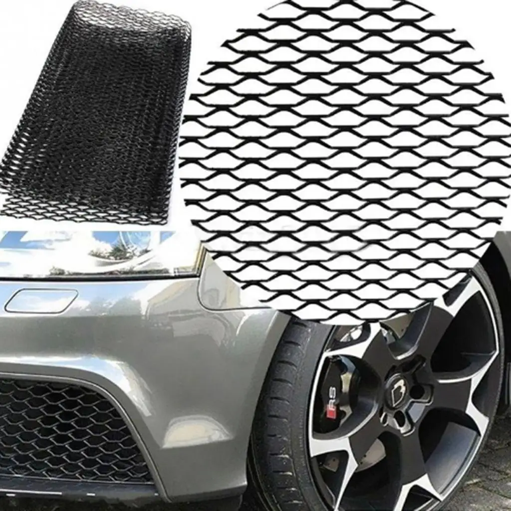 Universal Aluminum Car Mesh Grill Kit 40X13inch Bumper Vent Grille Cover for Truck Tailer