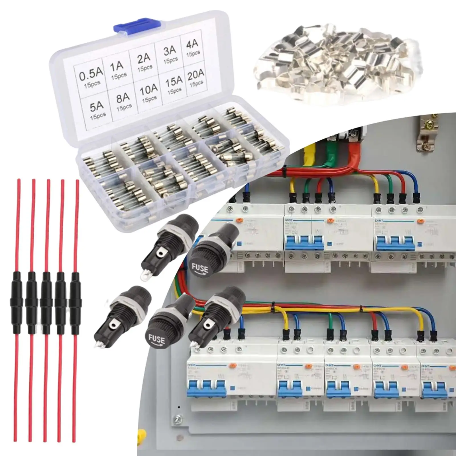 150x Fast Blow Glass Fuses 5x20mm for Premium Portable High Performance