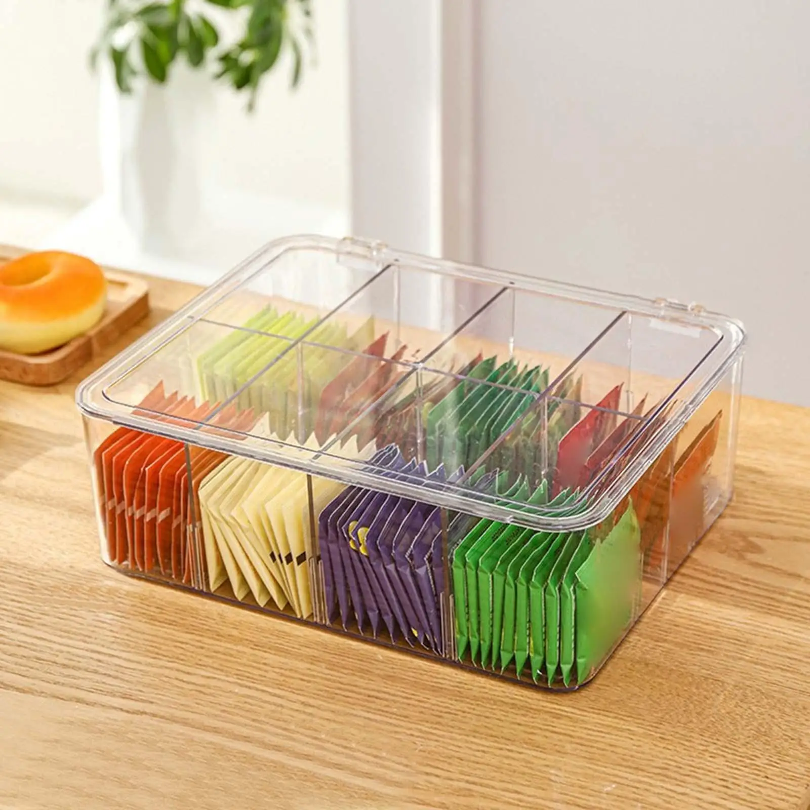 Tea Bags Storage Container Multi Functional for Cabinet Countertop