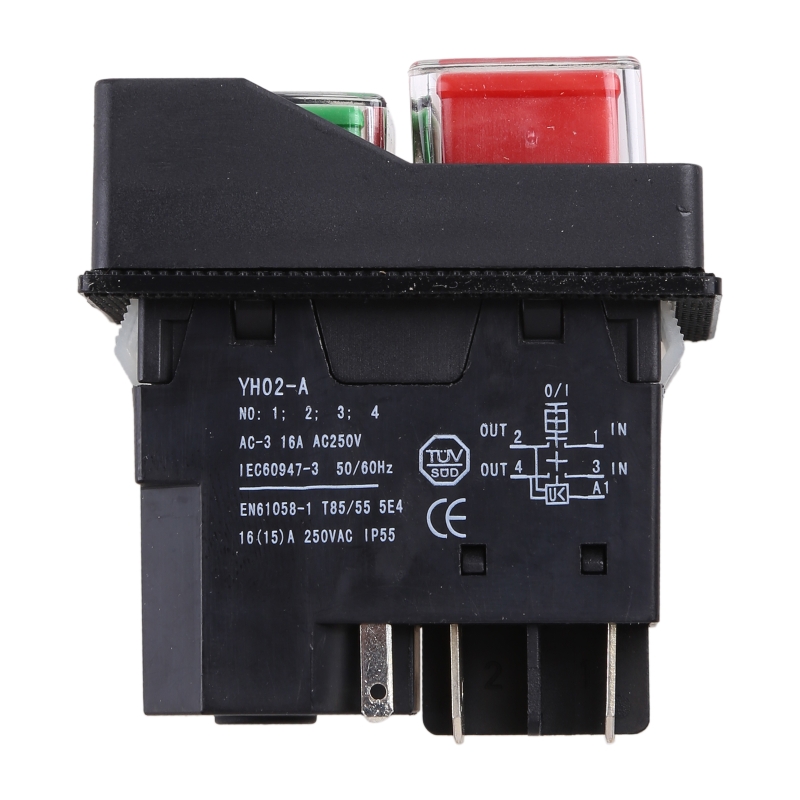 Description Picture 6 of itemKLD-28A/YH02-A Electromagnetic Starter Push Button Switches Machine Tool Equipment IP55 Waterproof Safety Witch 16A