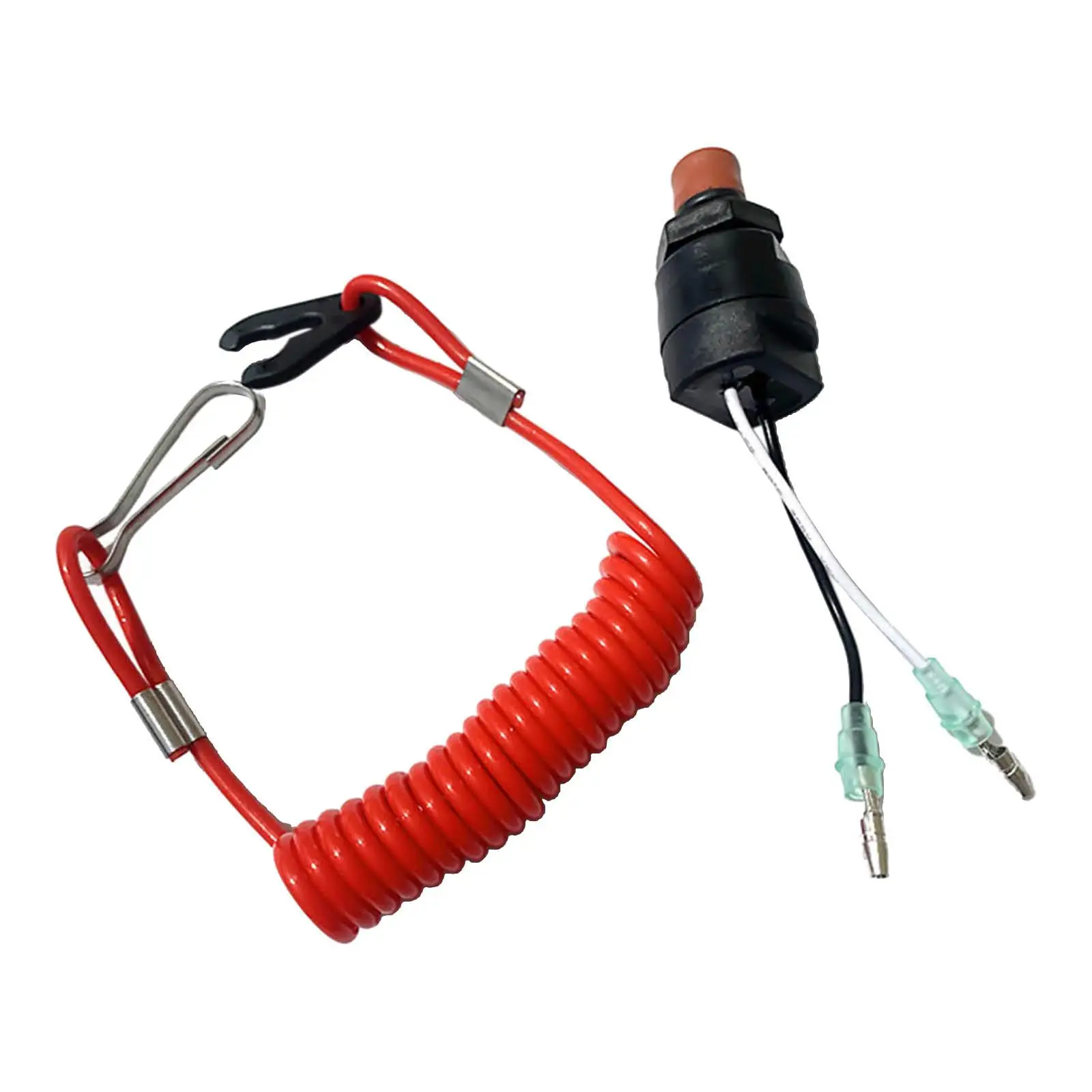 Boat Motor Emergency Kill Switch W/ Tether Cord Fit for Honda Spring Cord