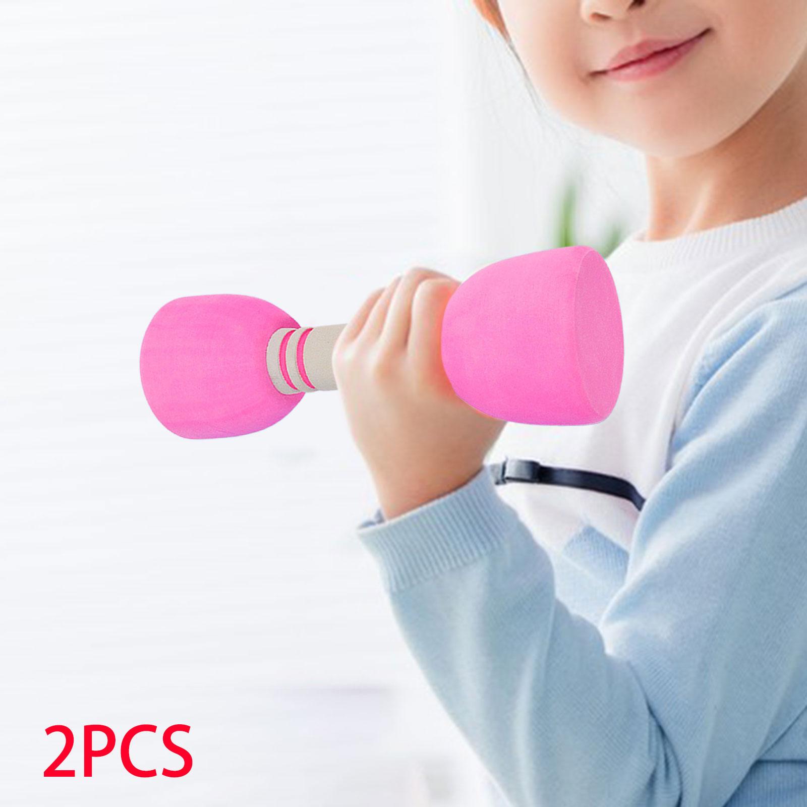 2x Kids Dumbbells Non Slip Equipment Sport Toy Children Barbell Exercise Dumbells for Sports Home Gym Fitness Workouts Girls