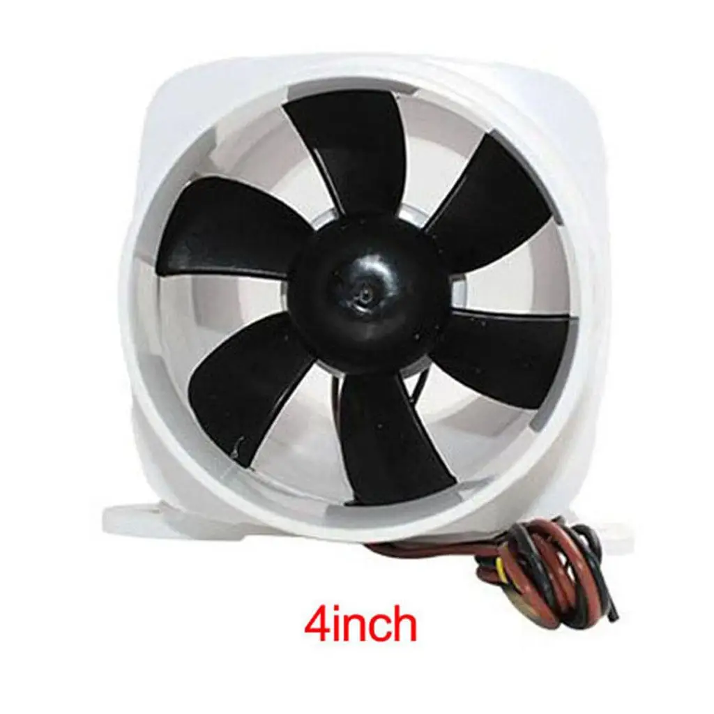 4 inch 270 CFM Silent Inline Blower, 12V   Fan  Circulation in Ducting, Vents,  Tents (White)