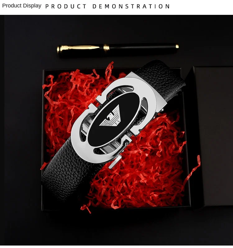 Title 7, Temperament Business Men Belt Alloy Material Th...