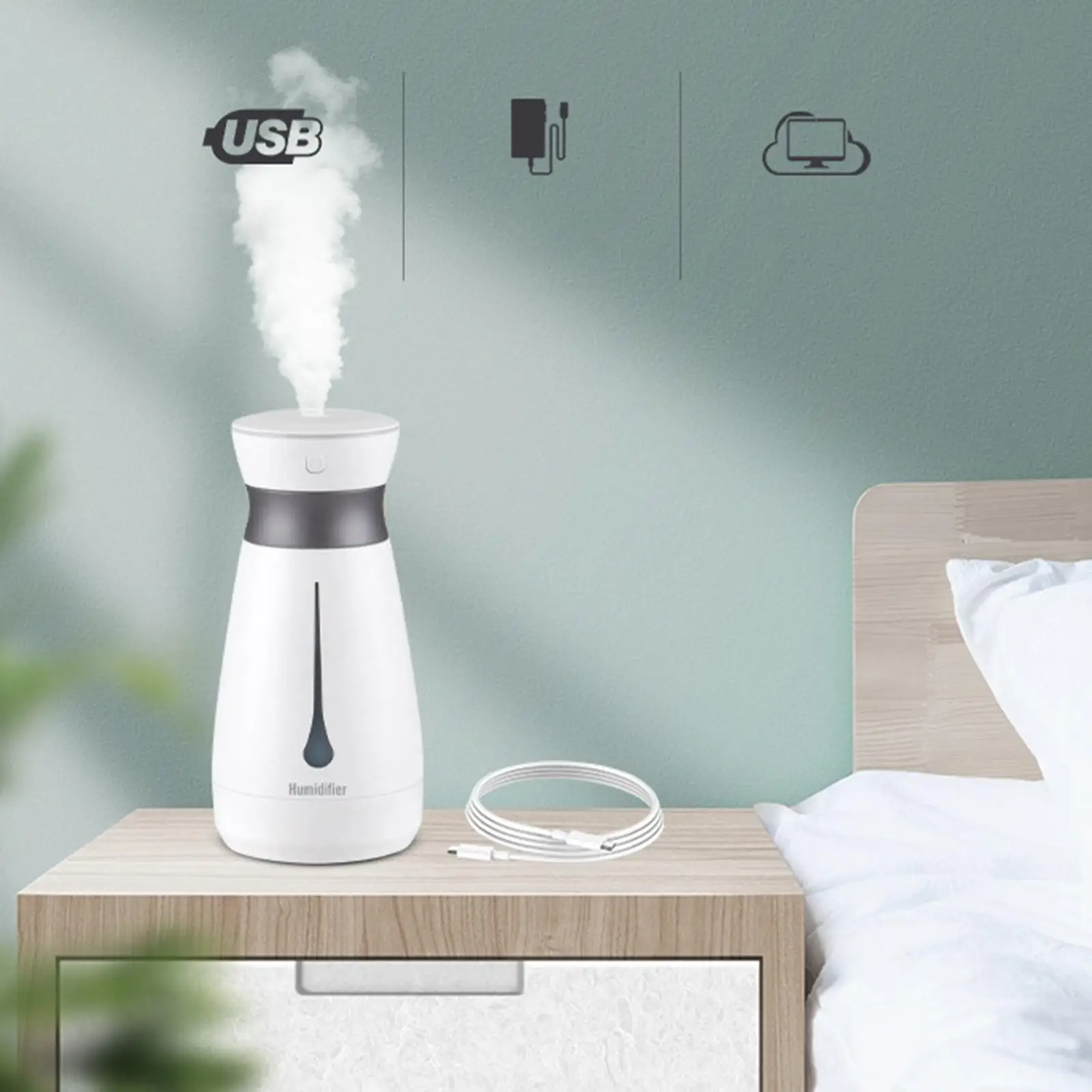 Air Humidifier Silent Easy to Carry Mist Humidifiers for Bedroom Office