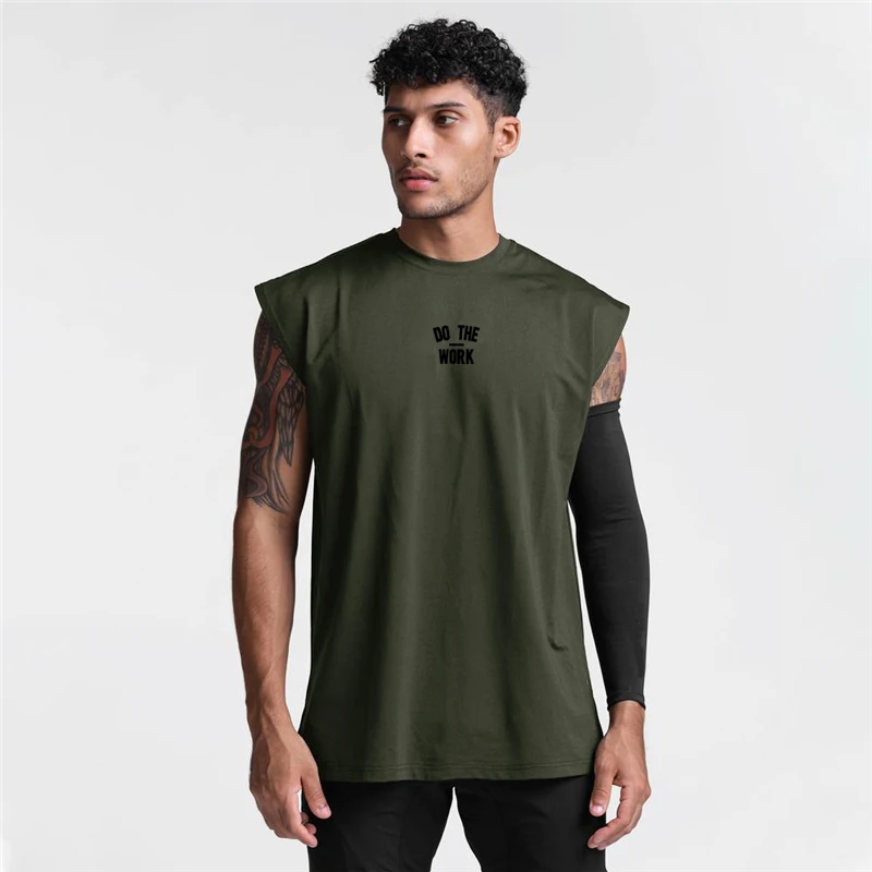 None - Camiseta de tirantes de culturismo para hombre, chaleco de malla sin mangas para gimnasio, ropa deportiva para entrenamiento