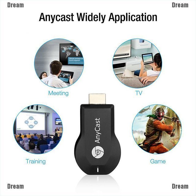 Anycast M9 Plus Clé WiFi TV Dongle DLNA HDMI Linux 128 Mo Miracast Dual Core