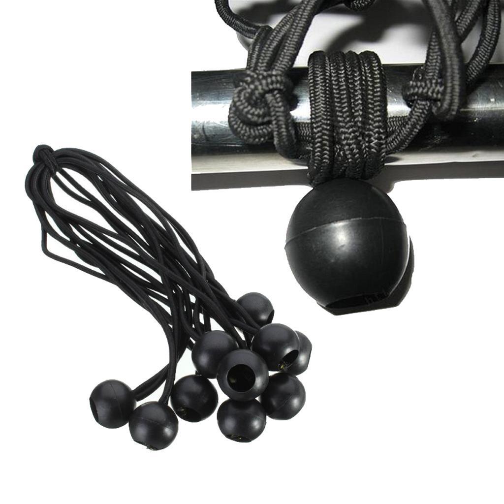 10x Ball Tent Fixing Cords Wire for Tarpaulin Trailer Tarp Camping Bungee Binding Rope for Camping Boating Bungee Jumping