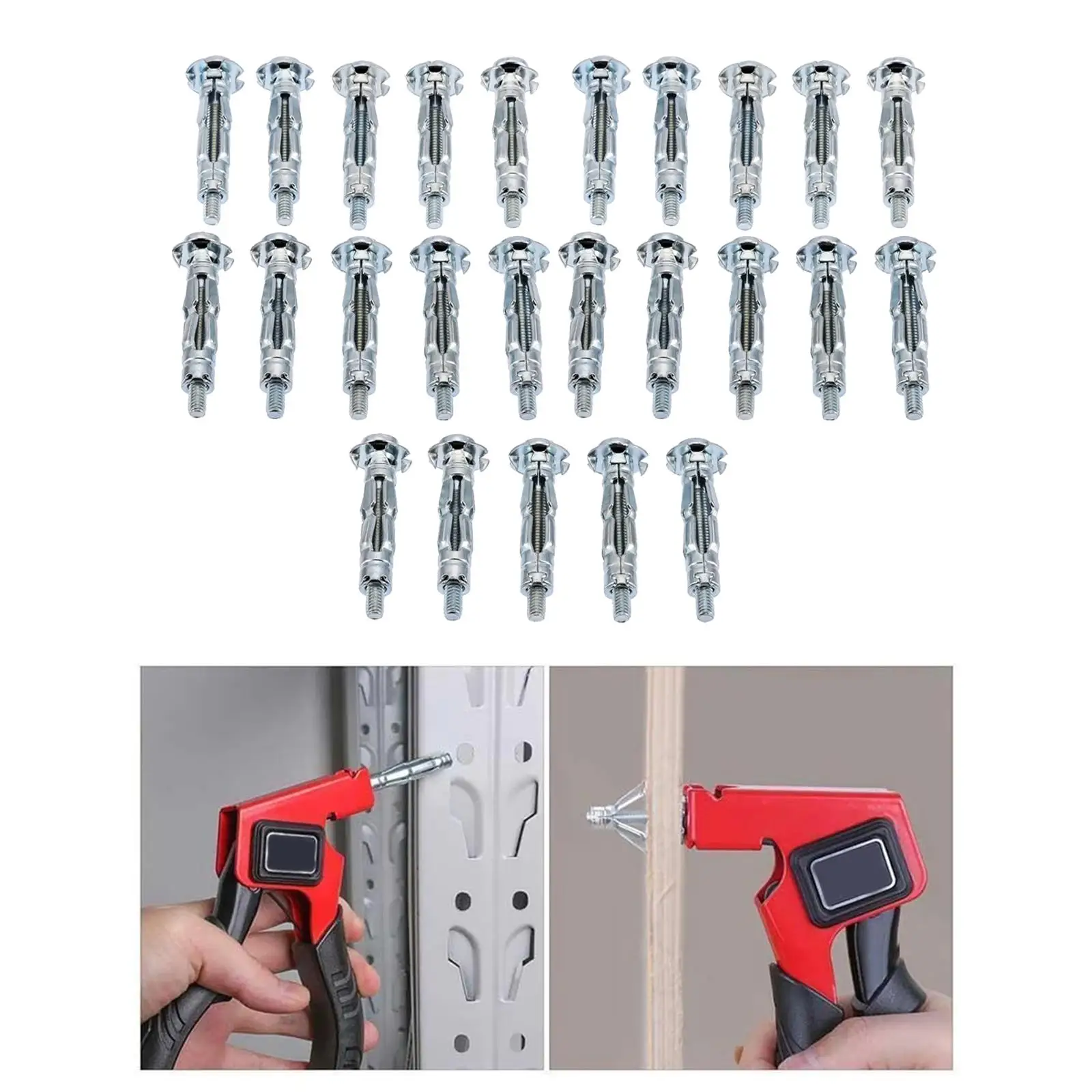 25 Pieces Carbon Steel Hollow Wall Anchors Metal Plasterboard Cavity Wall Fixings Anchors Plugs Plaster Anchors for Plaster Tile