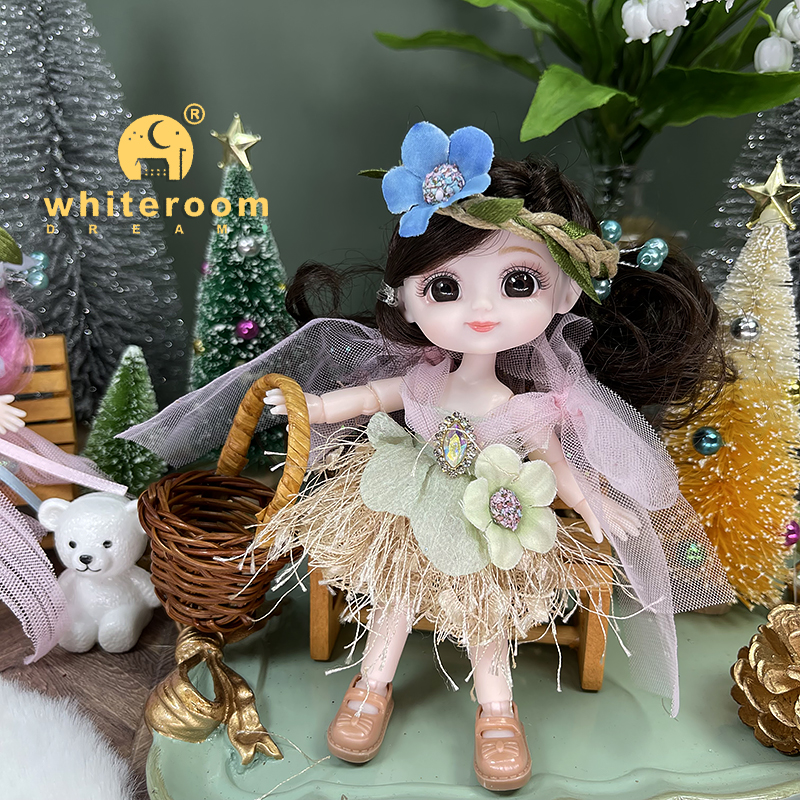 Neue Kawaii 1/12 Baby Tasche Puppe 10cm Ob11 Puppen Mit Kleidung Outfit Kleid Überraschung Bjd Puppen Figur Aktion Spielzeug für Mädchen Geschenke – Detail 8